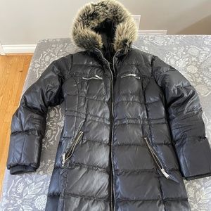 MICHAEL Michael Kors Faux Fur Trim Down Puffer Coat